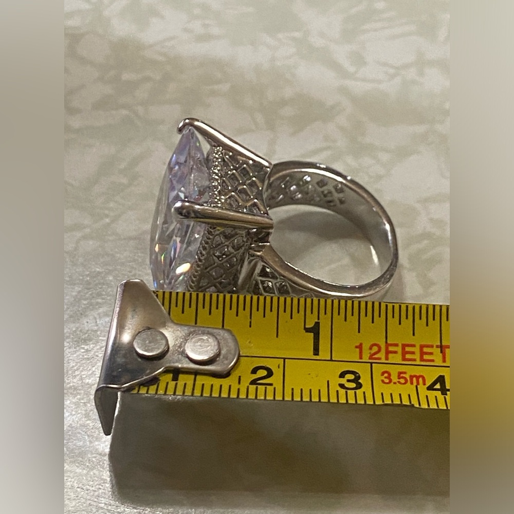 Statement Clear Glass Ring #9022 - Picture 7 of 13